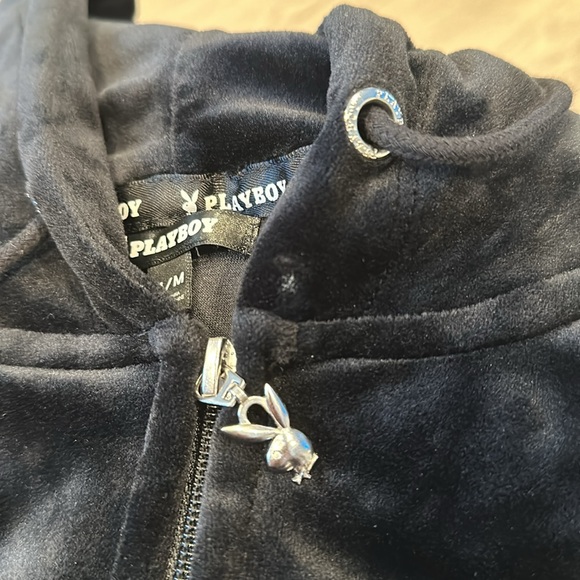 PLAYBOY Black Hoodie Sweater Size M - Picture 5 of 5